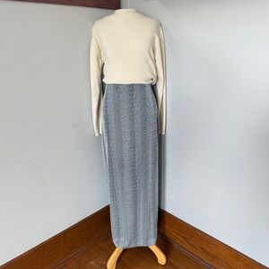 Vintage GANTOS‎ Maxi Skirt Size XS/S Black White Animal Cheetah Print Indie